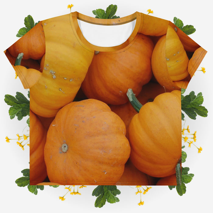 Bunch o' Pumpkins All-Over Print Crop Tee