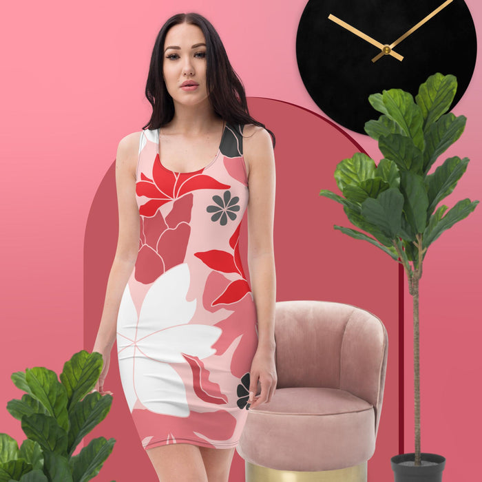 Pink Tropical Floral Sublimation Cut & Sew Dress