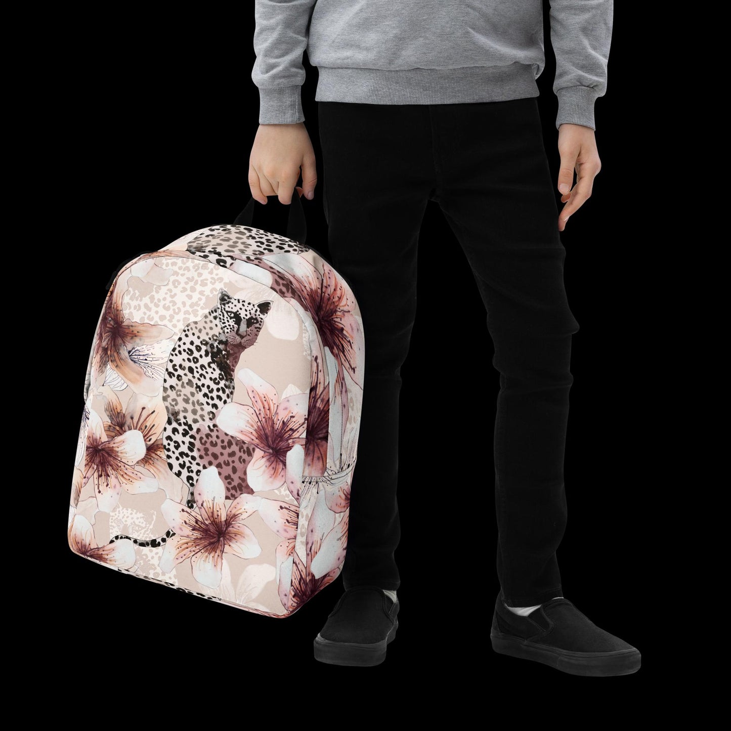 Floral Leopard Minimalist Backpack