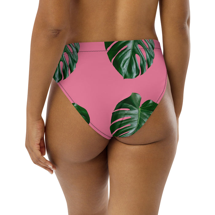 Palm Frond Pin Recycled High-waisted Bikini Bottom