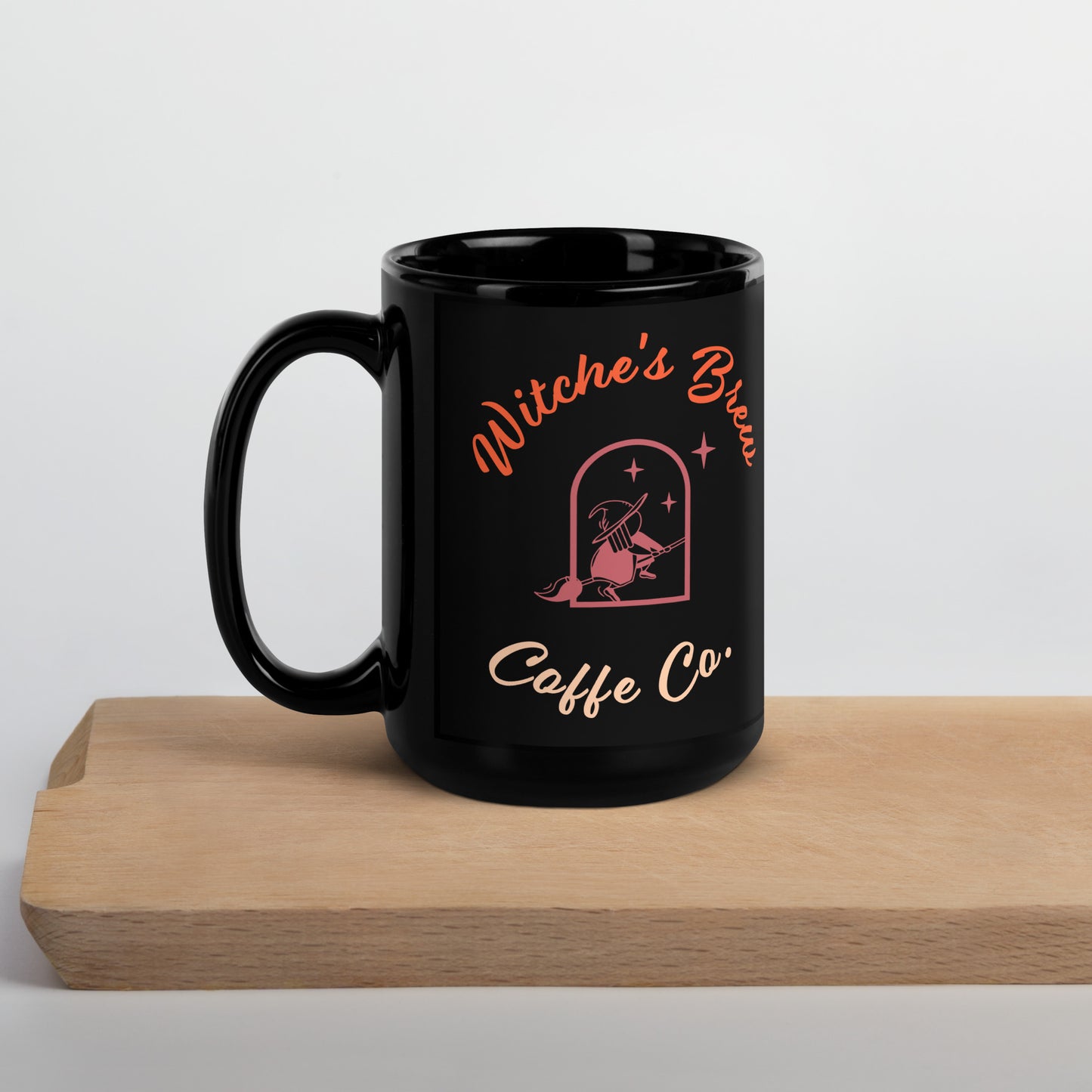 Witches Brew Coffee Co Black Glossy Mug