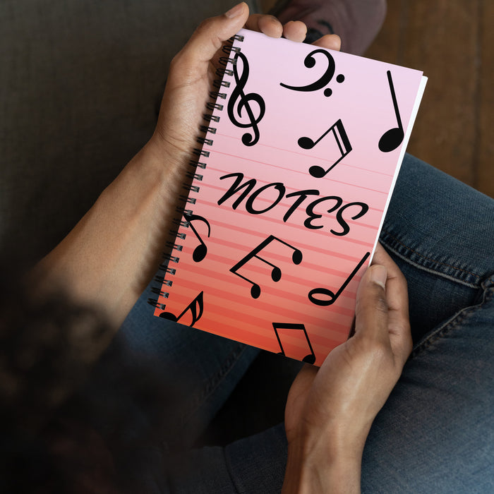 Music Notes Spiral Notebook