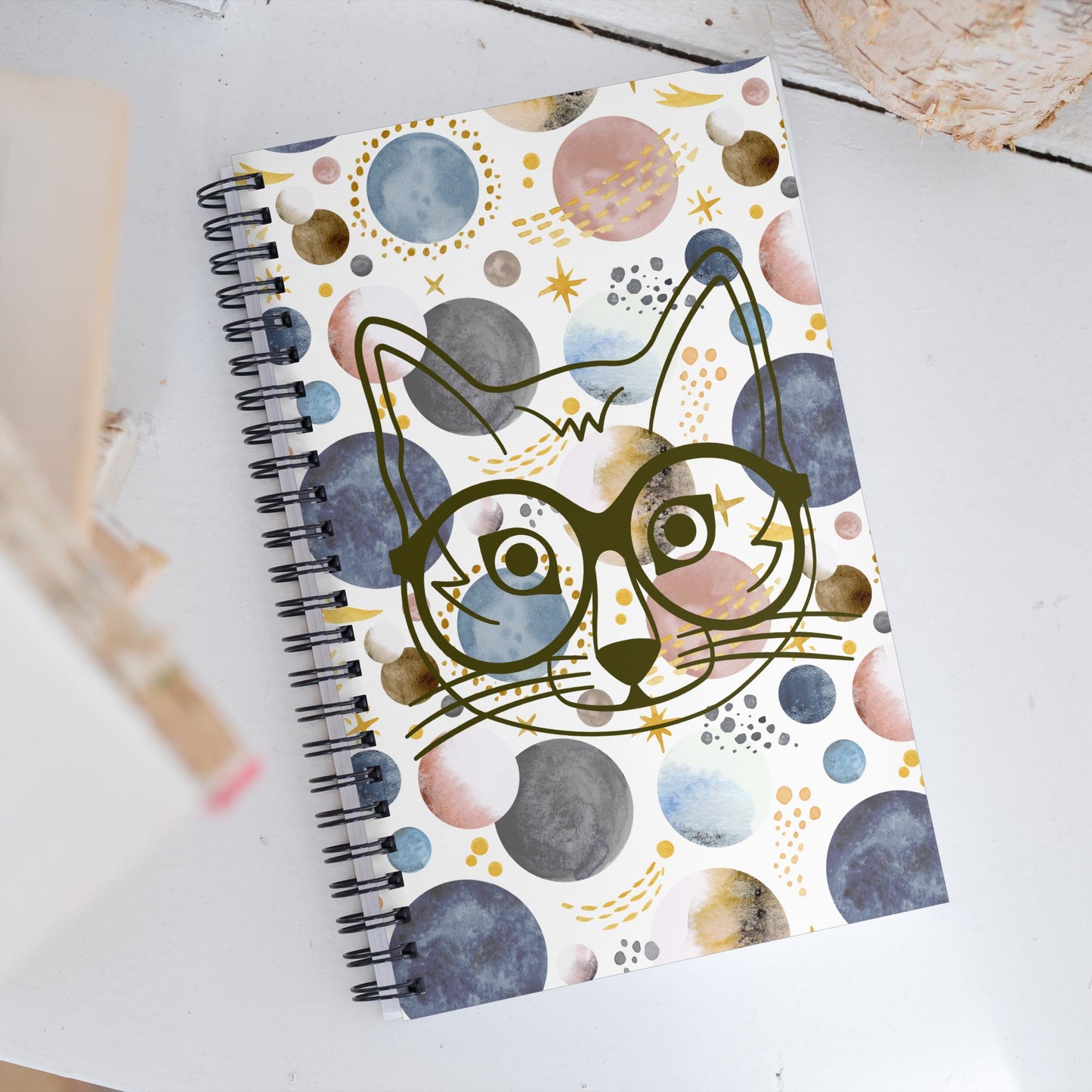 Curious Cat Spiral Notebook