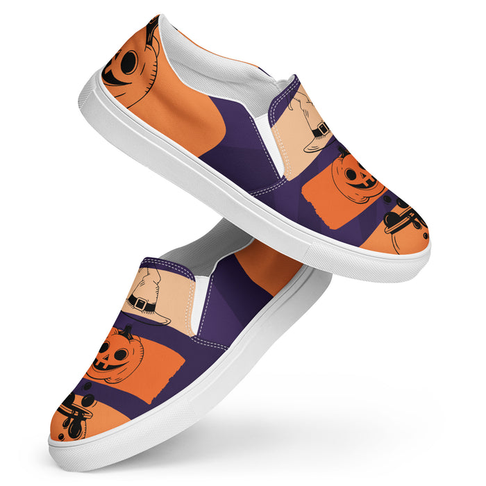 Halloween Graphic Women’s Slip-on Canvas Shoes - Spooky Time