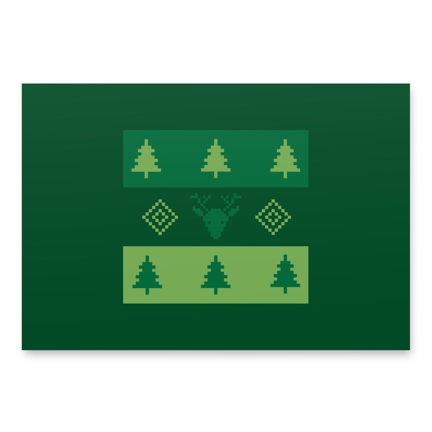 Wrapping Paper Sheets - Green Forest Ugly Sweater Print