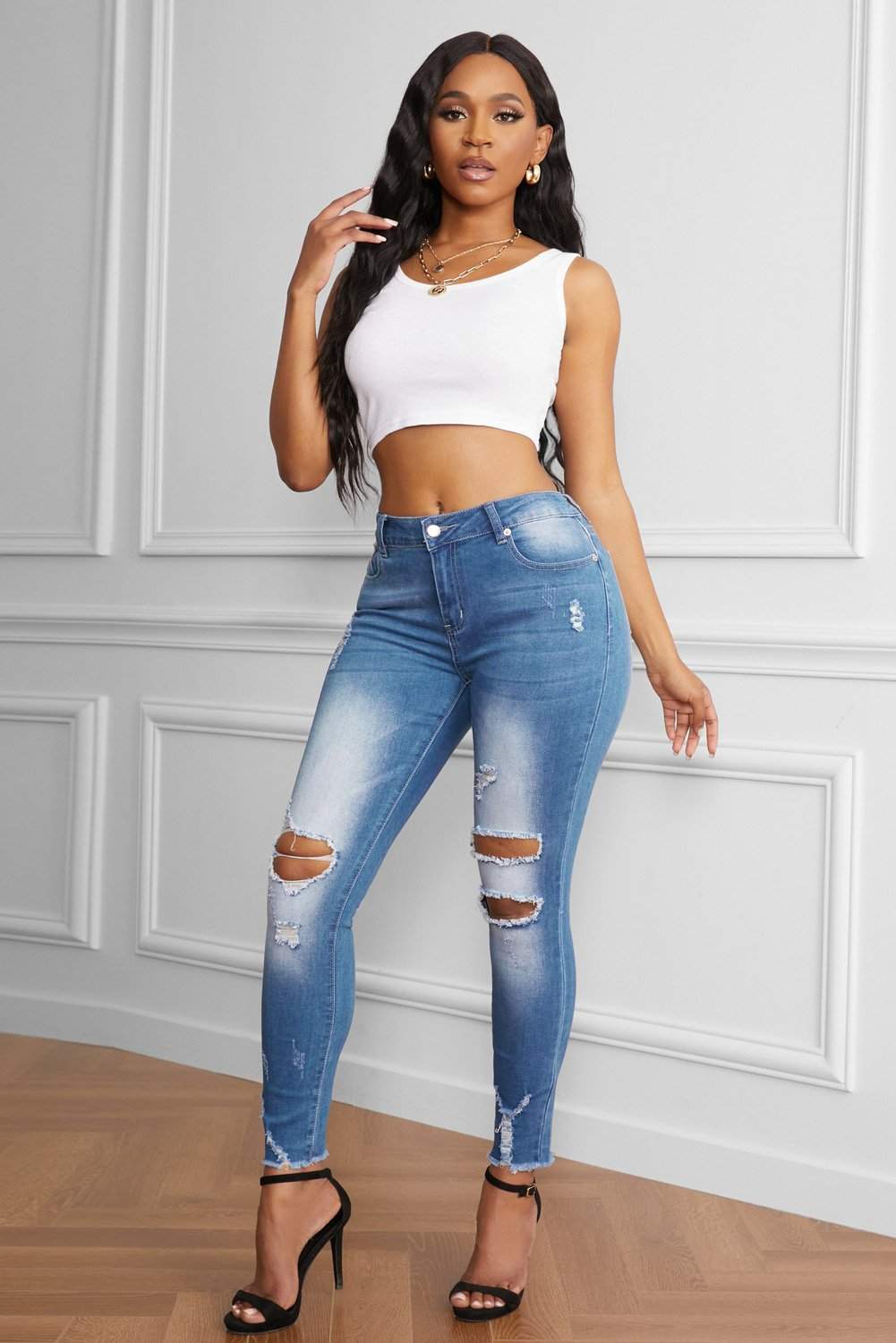 Faded Mid High Rise Jeans 🏳 | faded-mid-high-rise-jeans