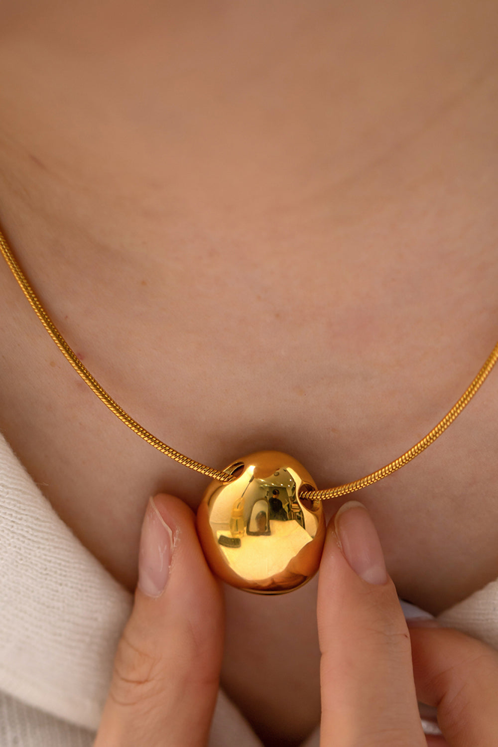18K Gold-Plated Drop Pendant Necklace