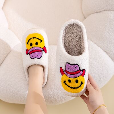 Melody Smiley Cowboy Face Slippers