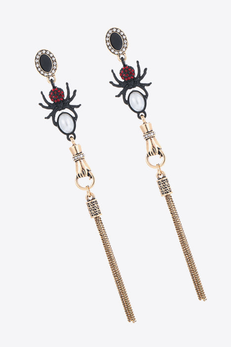 18K Gold-Plated Spider Drop Earrings