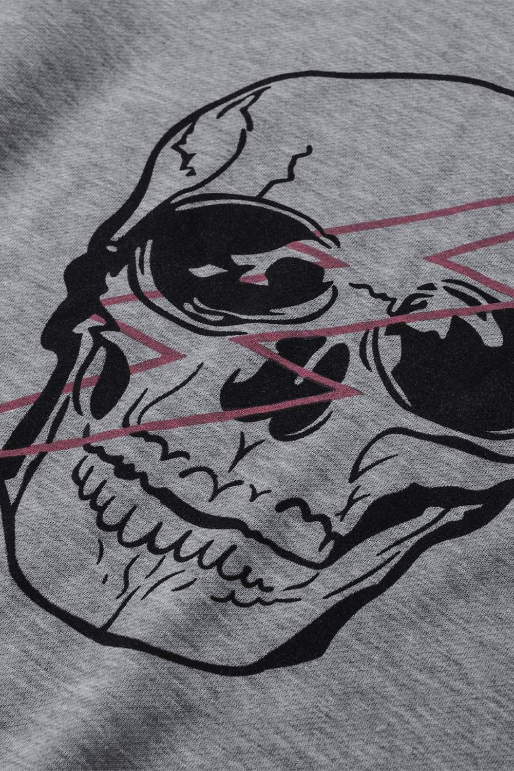 Halloween Skull and Lightning Graphic Tee | halloween-skull-and-lightning-graphic-tee