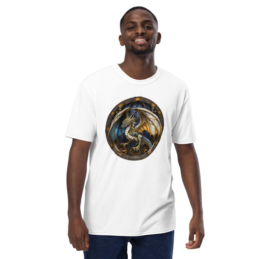 Camiseta de hombre Golden Dragon Stained Glass