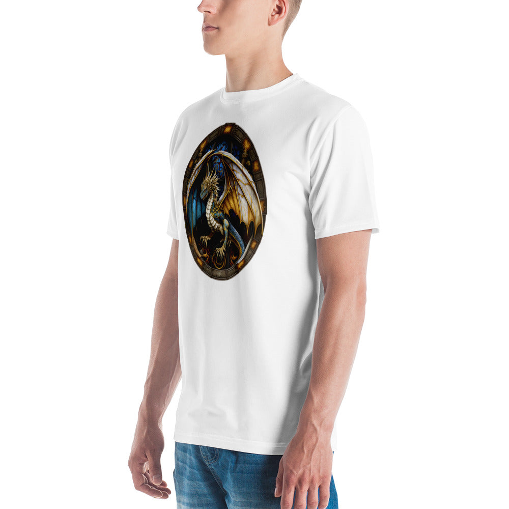 Camiseta de hombre Golden Dragon Stained Glass