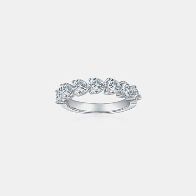 Band of Hearts 925 Sterling Silver Moissanite Ring (2.1 ct. t.w.)