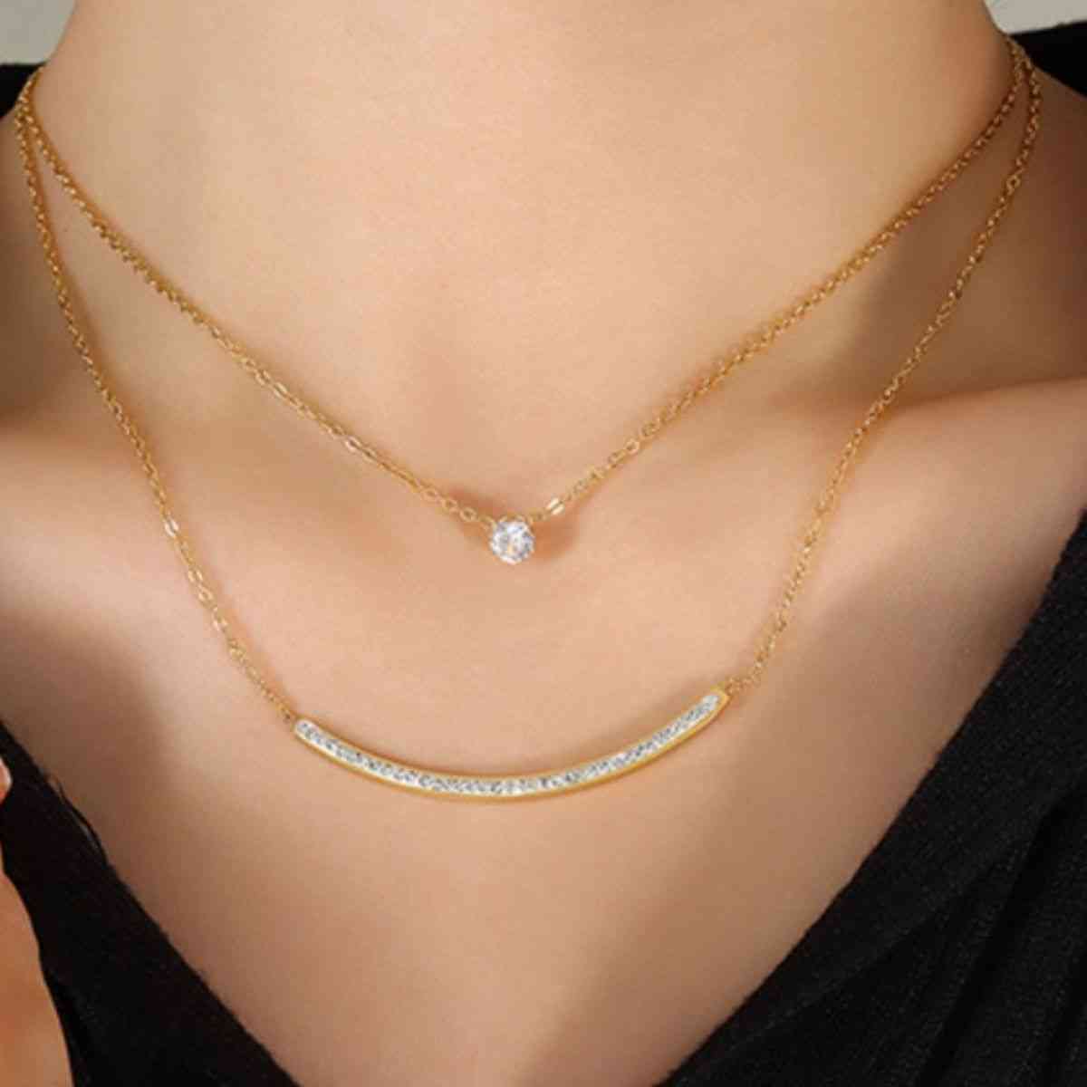 Titanium Steel Double-Layered Necklace
