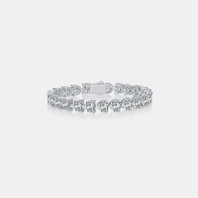 Band of Hearts Moissanite 925 Sterling Silver Bracelet (24 ct. t.w.)
