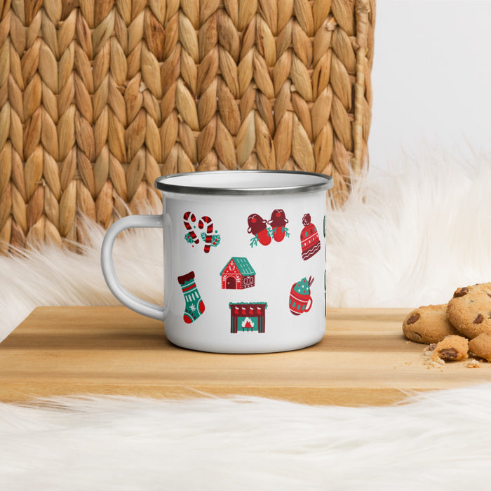 Comfy Cozy Cocoa Flow Enamel Mug | comfy-cozy-cocoa-flow-enamel-mug