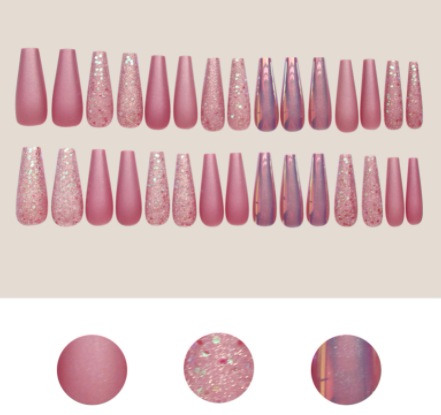 Press-On Nails - Long - Various Designs - 24 pc🏢