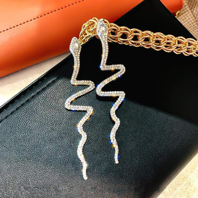Crystal Snake Drop Earrings 🏢 | false | crystal-snake-drop-earrings