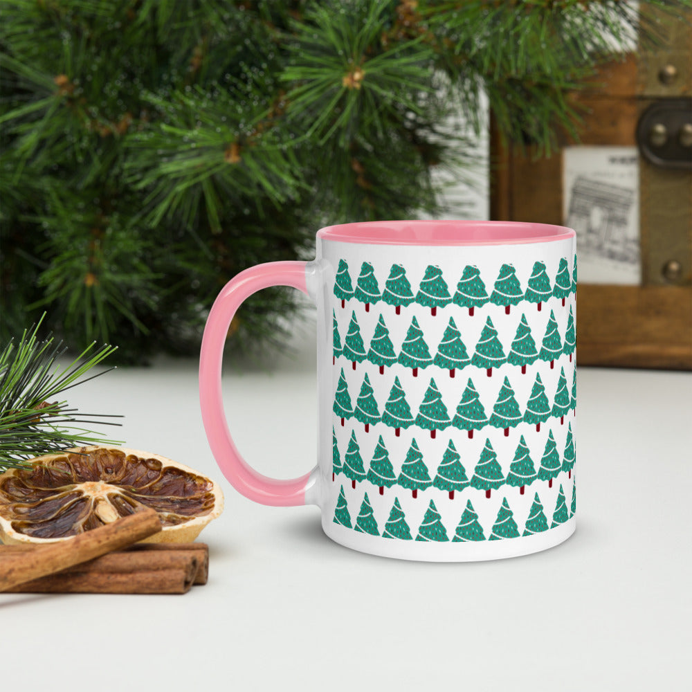 Color Block Mug - Christmas Trees | color-block-mug-christmas-trees