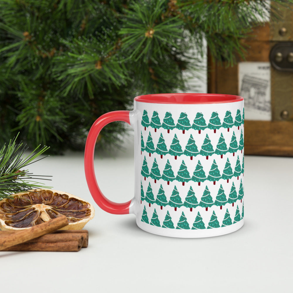 Color Block Mug - Christmas Trees | color-block-mug-christmas-trees