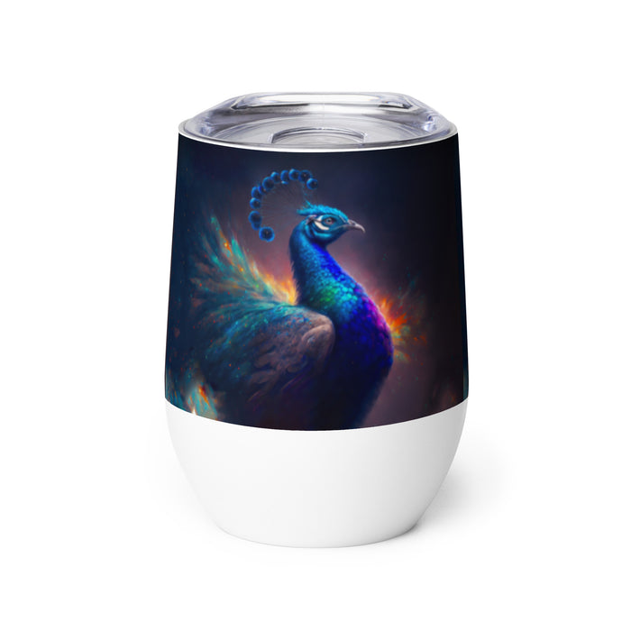 Wine Tumbler - Celestial Peacock